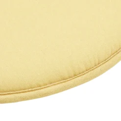 Galette de chaise ronde à nouettes unie Ø38cm (2 modèles jaune ou bleu)