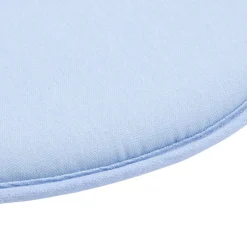 Galette de chaise ronde à nouettes unie Ø38cm (2 modèles jaune ou bleu)