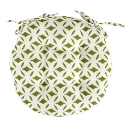 Galette de chaise ronde polycoton avec motif Ø40cm (2 modèles)