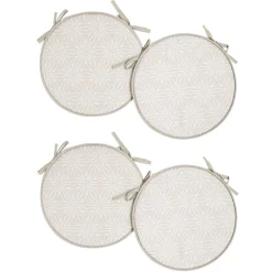 Galette de chaise ronde x4 avec motif Ø38cm (4 modèles) < Gifi Outlet