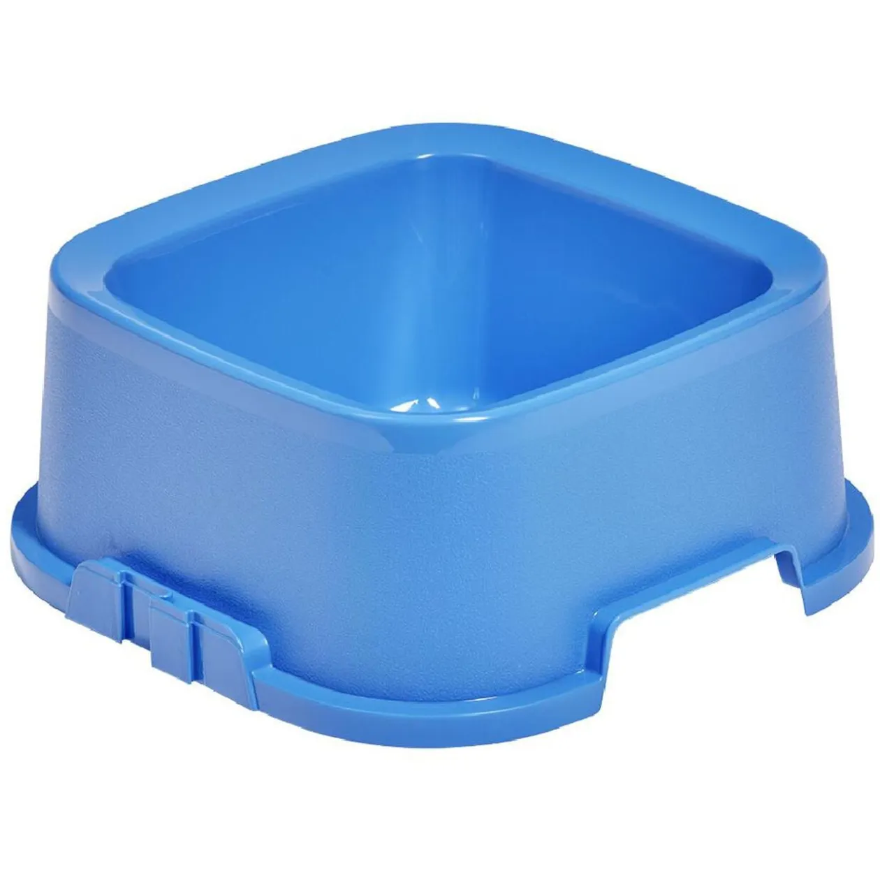Gamelle carrée bleue 3,2 L - plastique 29x29xH12cm