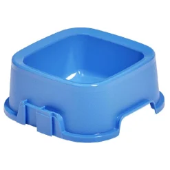 Gamelle carrée bleue 500ml - plastique 16,6x16,6xH6,5cm < Gifi