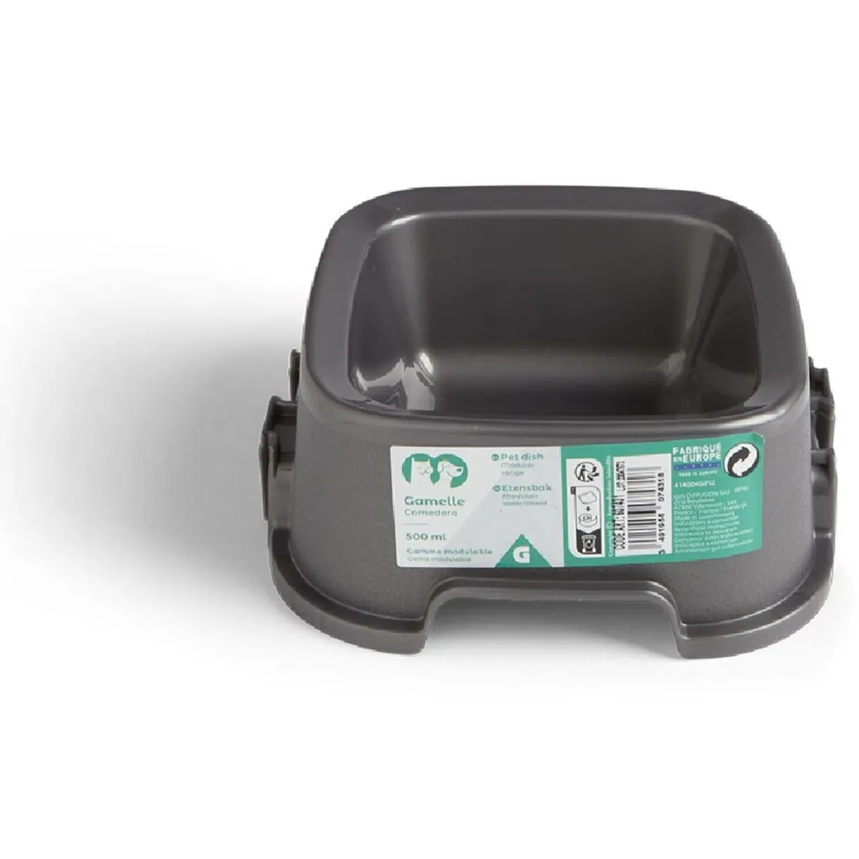 Gamelle carrée grise 500ml - plastique 16,6x16,6xH6,5cm < Gifi Sale