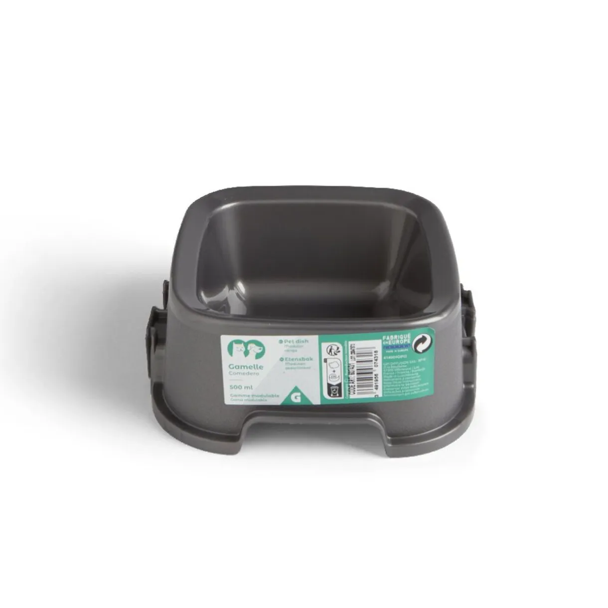 Gamelle carrée grise 500ml - plastique 16,6x16,6xH6,5cm < Gifi Sale