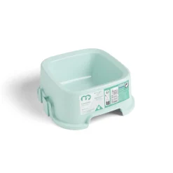 Gamelle carrée pour chien plastique vert 500 ml - 16,6x16,6xH.6,5cm < Gifi