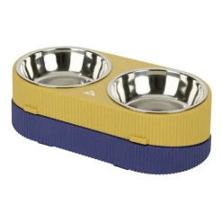 Gamelle double chien 2-en-1 anti glouton