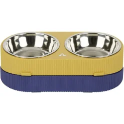 Gamelle double chien 2-en-1 anti glouton