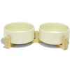Gamelle double pour chien céramique et bambou