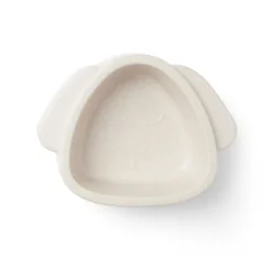 Gamelle forme tête de chien en fibre de bambou beige