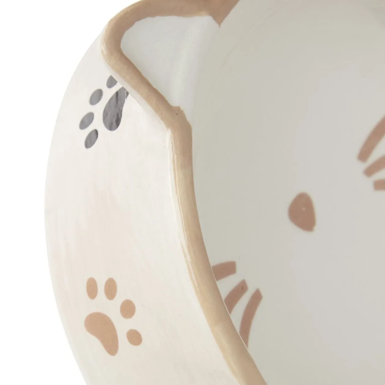 Gamelle pour chat céramique blanc oreilles de chat Ø13cm