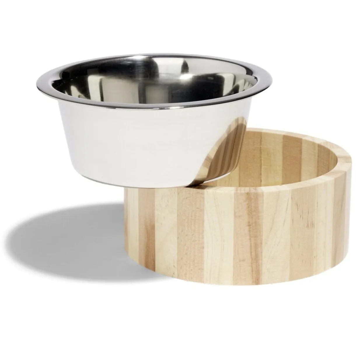 Gamelle pour chien inox et bois 750ml < Gifi Outlet