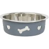 Gamelle pour chien inox silicone Ø21xH7cm
