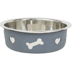 Gamelle pour chien inox silicone Ø21xH7cm