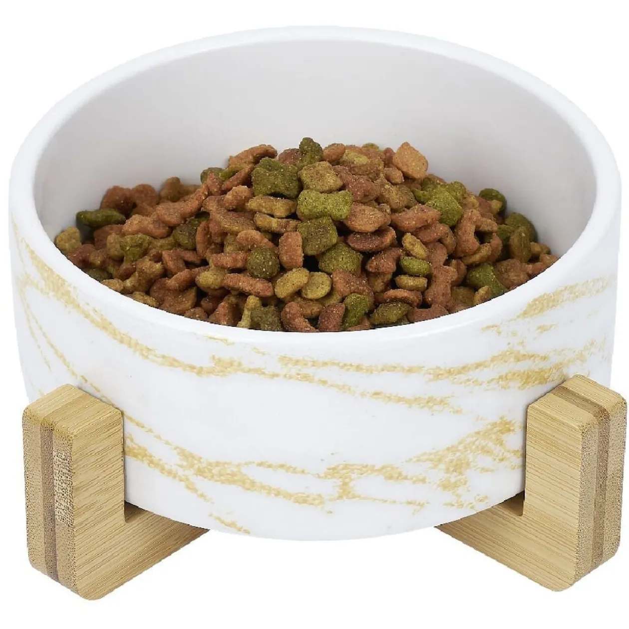 Gamelle pour chien ou chat dolomite et bambou 850ml