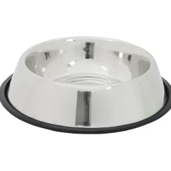 Gamelle ronde inox pour chien avec base antidérapante Ø29,4xH6cm