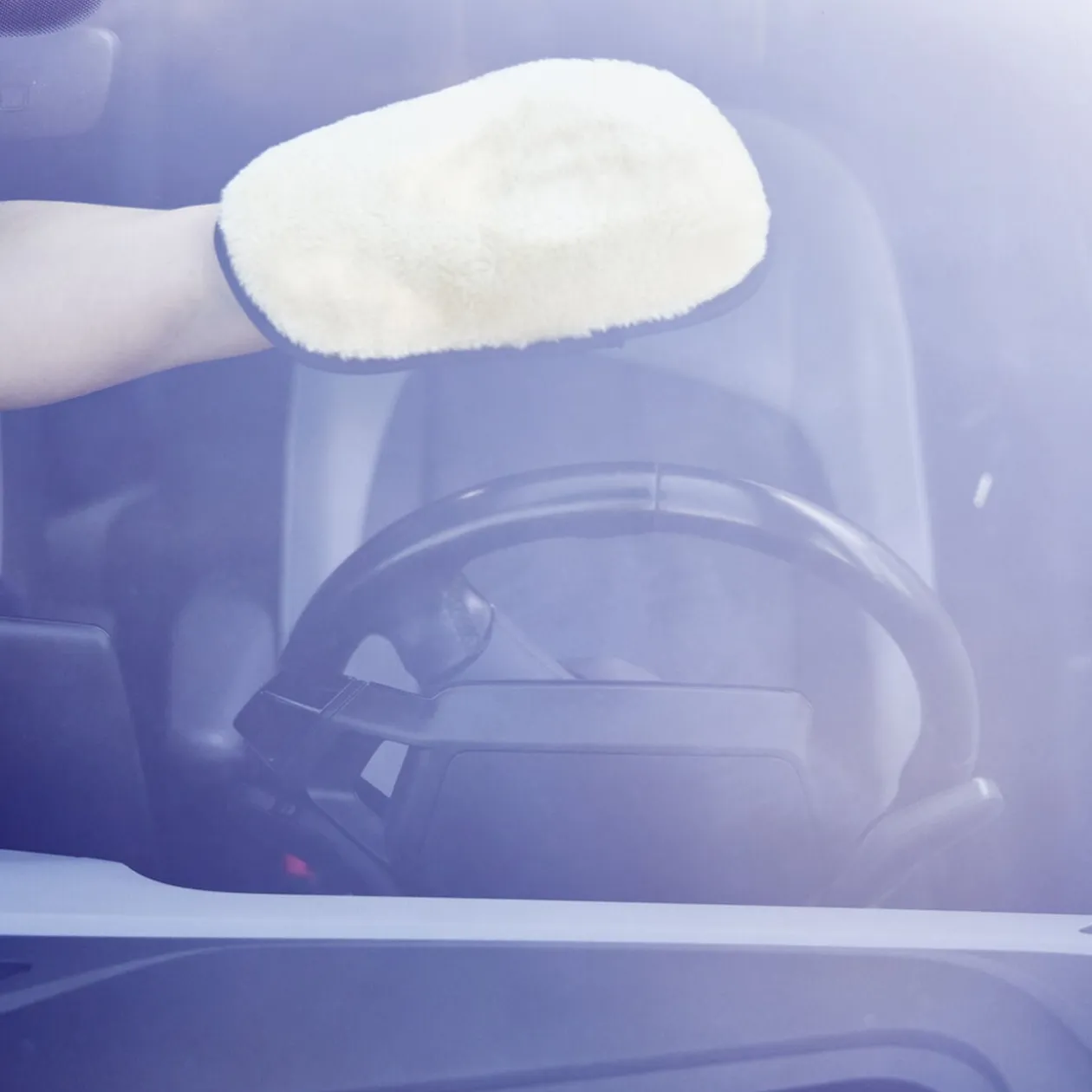 Gant de nettoyage pour voiture microfibre noir 15,5x23cm
