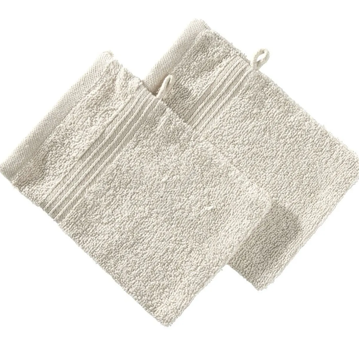 Gant de toilette x2 coton beige 16x21cm < Gifi New