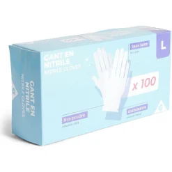 Gants en nitrile taille L x100 bleu < Gifi New