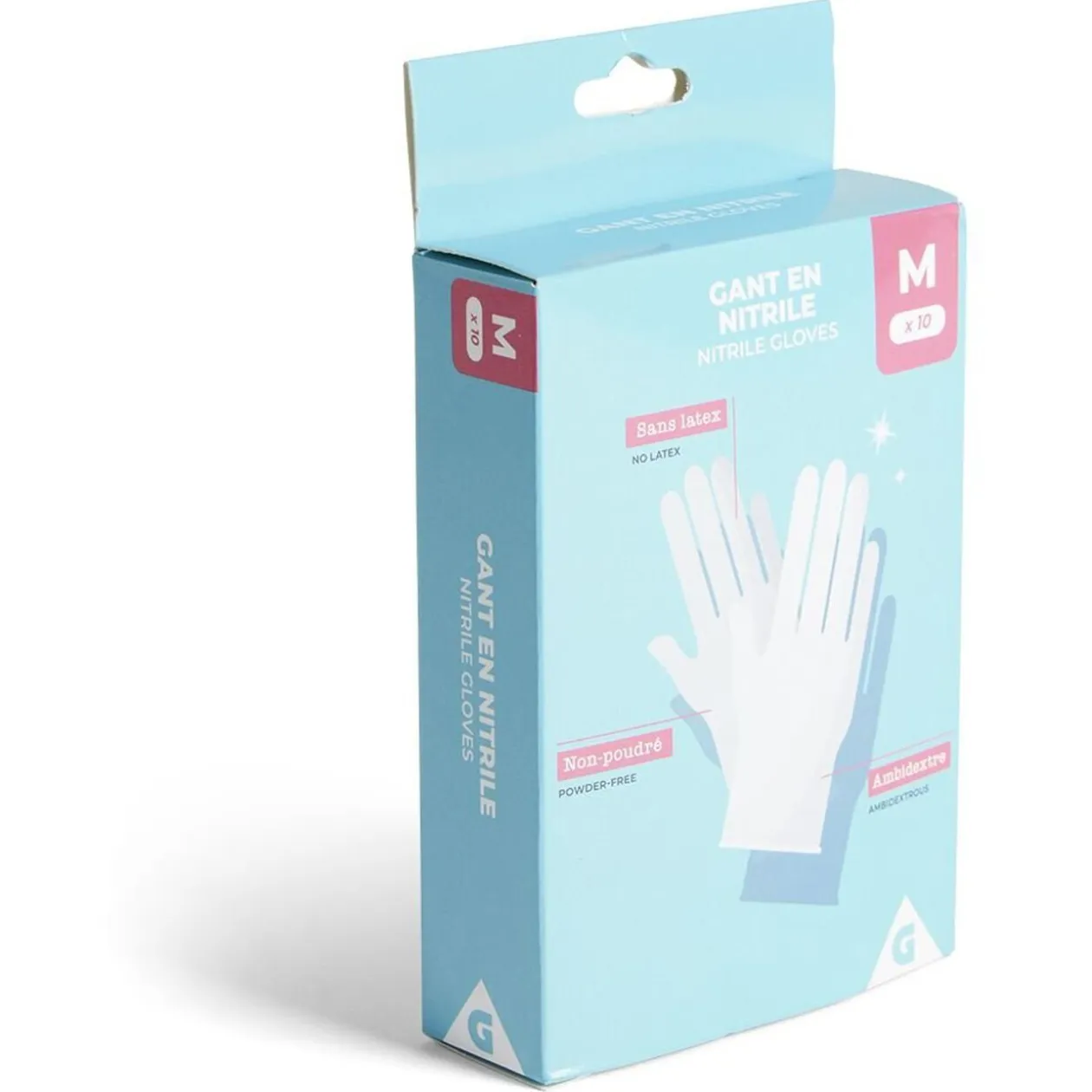 Gants en nitrile taille M x10 bleu