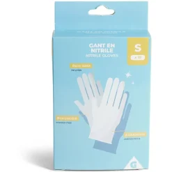 Gants en nitrile taille S x10 bleu