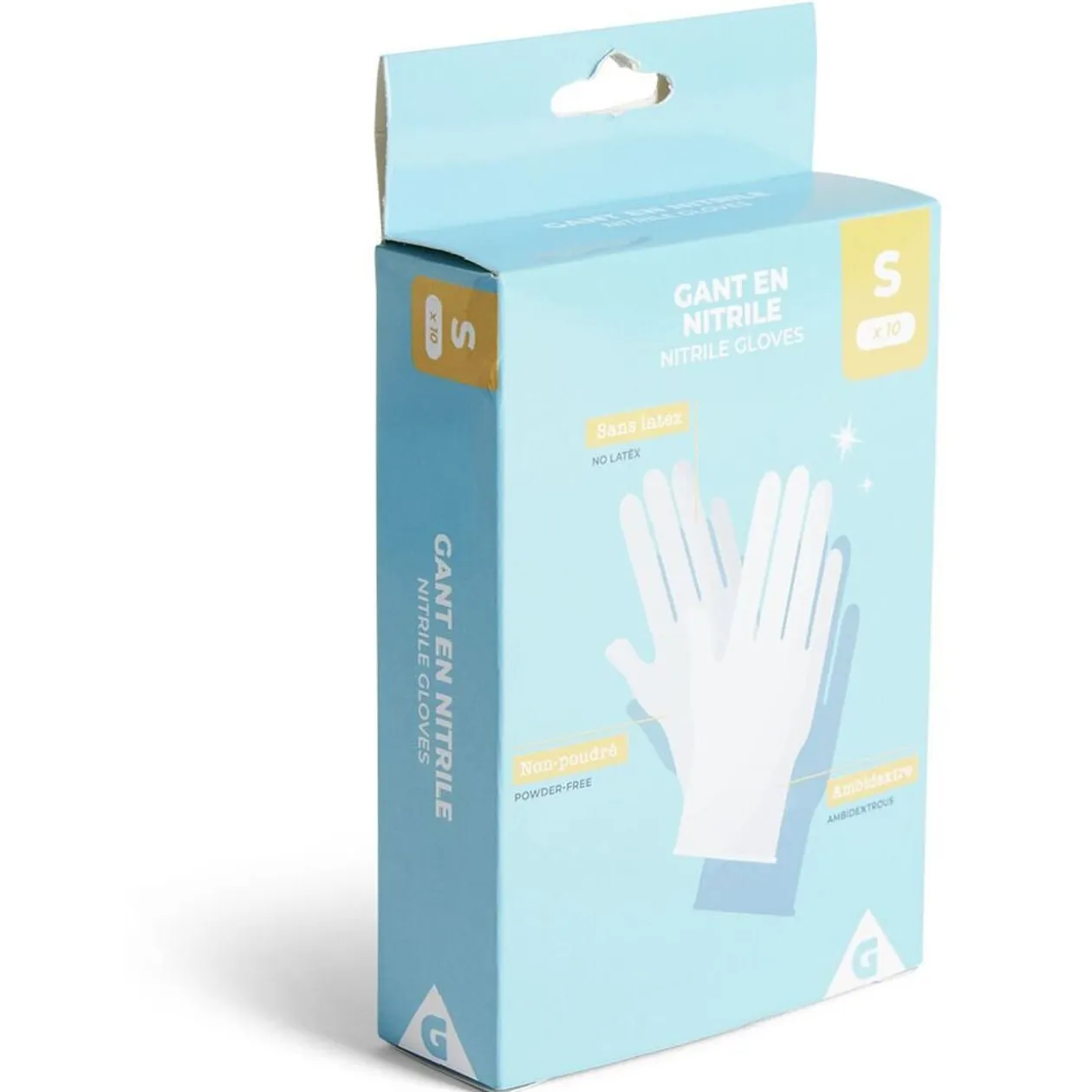 Gants en nitrile taille S x10 bleu