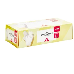 Gants en vinyle blanc x100 Taille L
