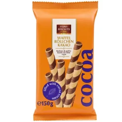 Gaufrettes roulées fourrés crème cacao 150gr < Gifi Sale