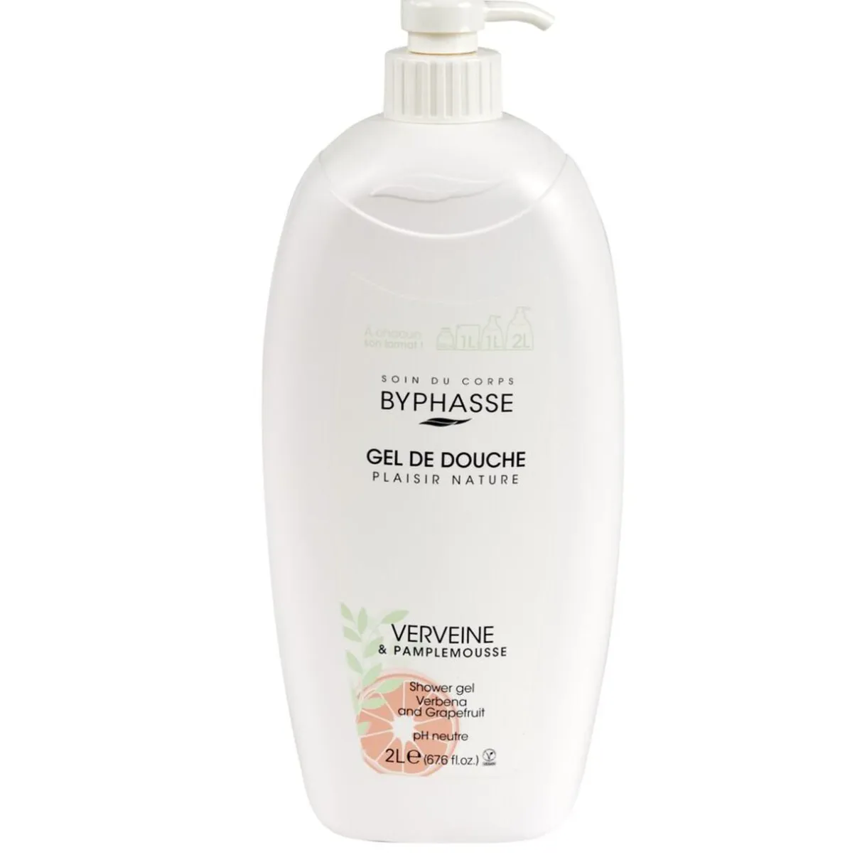 Gel douche Byphasse verveine et pamplemousse pH neutre 2L < Gifi Outlet