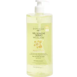 Gel douche dermo micellaire fleur de tiaré Byphasse pH neutre 1L