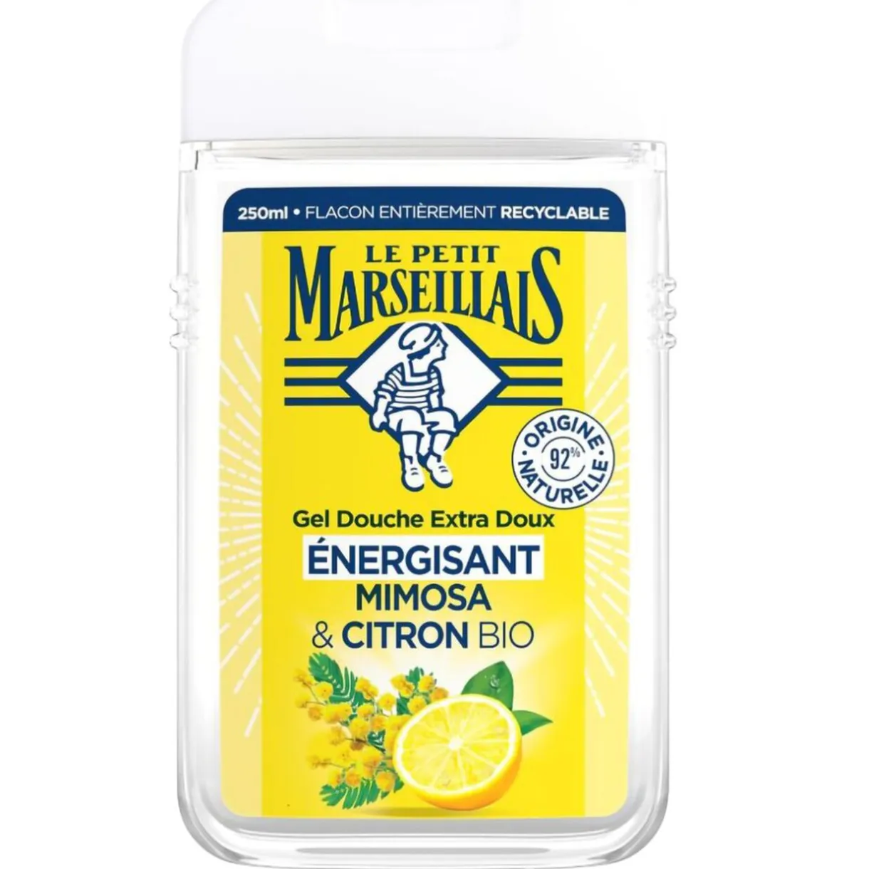 Gel douche Le Petit Marseillais énergisant mimosa et citron bio 250ml < Gifi Discount
