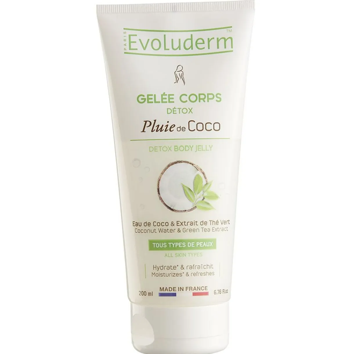 Gelée corps détox Evoluderm pluie de coco 200 ml < Gifi