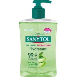 Gel lavant antibactérien Sanytol hydratant Aloe vera & thé vert Bio 500ml