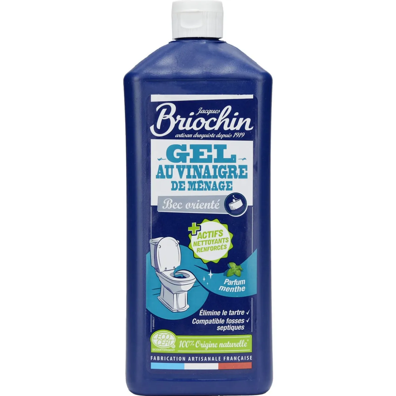 Gel nettoyant WC canalisation Briochin au vinaigre parfum menthe 750ml