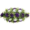 Gerbe chrysanthèmes 22 tiges violet et blanc 70x40xH20cm