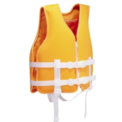 Gilet de natation enfant flottaison orange et blanc 3/6ans
