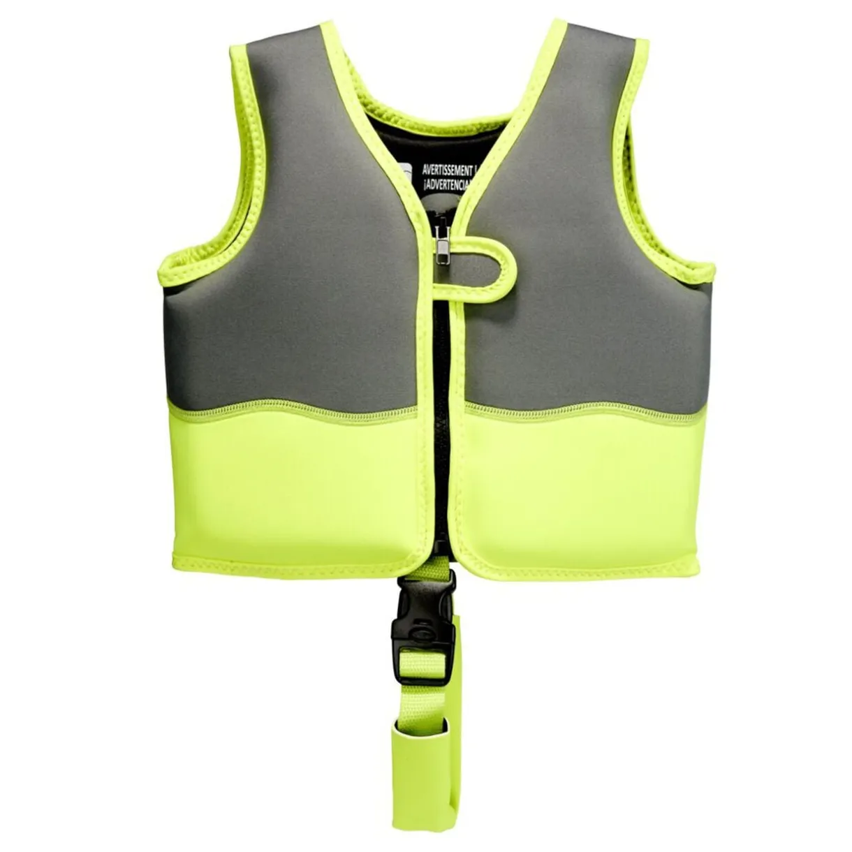 Gilet de natation enfant flottaison aileron vert et gris 2/3ans < Gifi