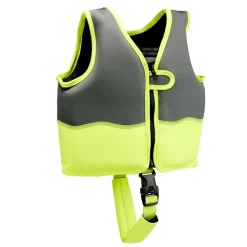 Gilet de natation enfant flottaison aileron vert et gris 2/3ans < Gifi