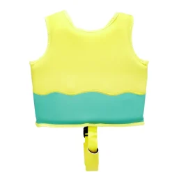 Gilet de natation enfant flottaison jaune et vert 3/6ans