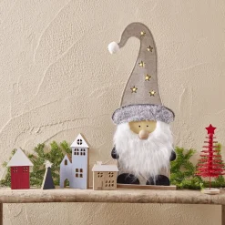 Gnome à poser lumineux avec LED H59,5cm (2 modèles)
