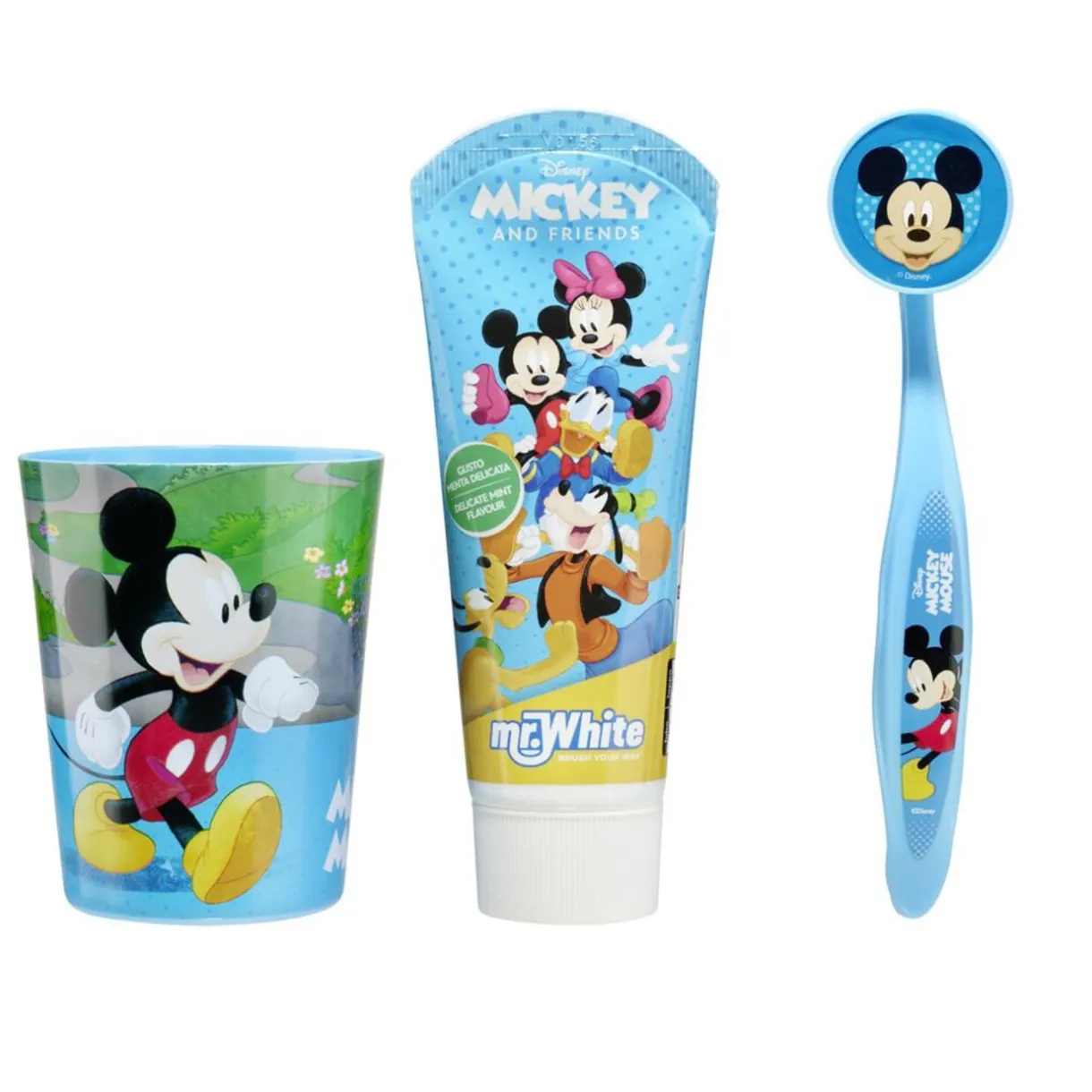 Gobelet brosse à dents dentifrice Mickey dans trousse < Gifi Online