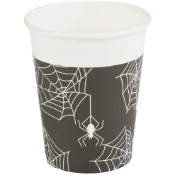 Gobelet carton Halloween motif araignée 25cl x10