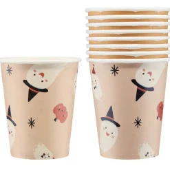 Gobelet carton x8 Halloween fantôme mignon 250ml