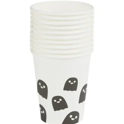Gobelet carton x10 Halloween fantôme 25cl