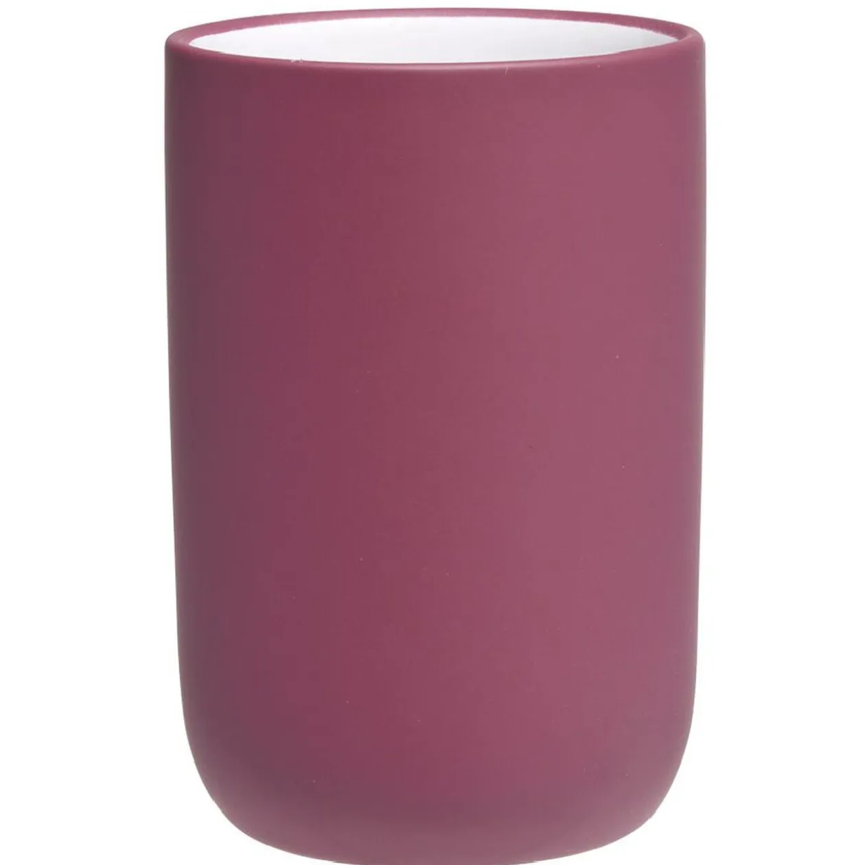 Gobelet céramique violet intérieur blanc Ø6,8xH10cm