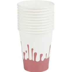 Gobelet en carton Halloween motif sang coulant 25cl x10