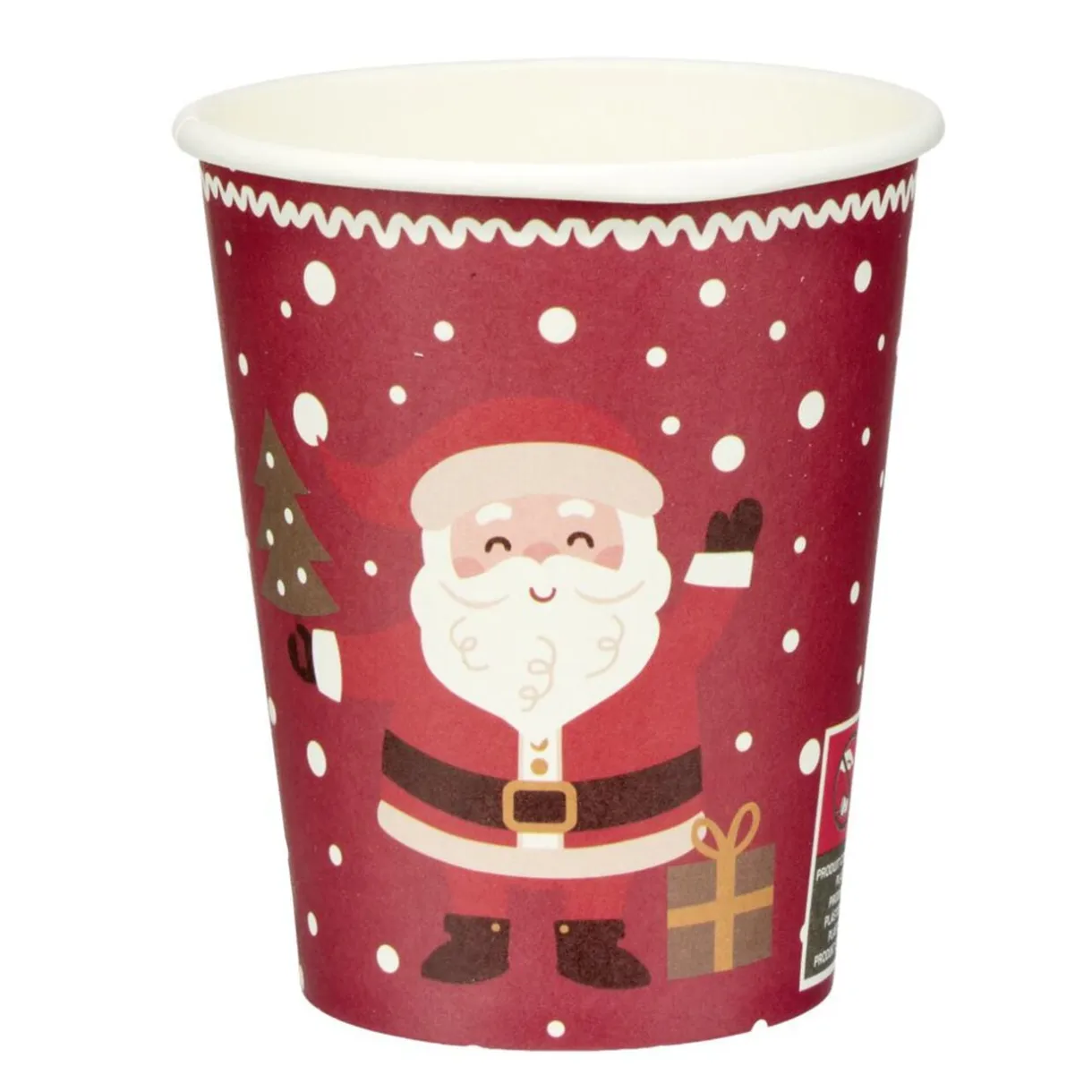Gobelet en papier X8 pcs imprimé Père Noël L8XH5 cm rouge < Gifi Outlet