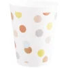 Gobelet en plastique décor pois multicolore