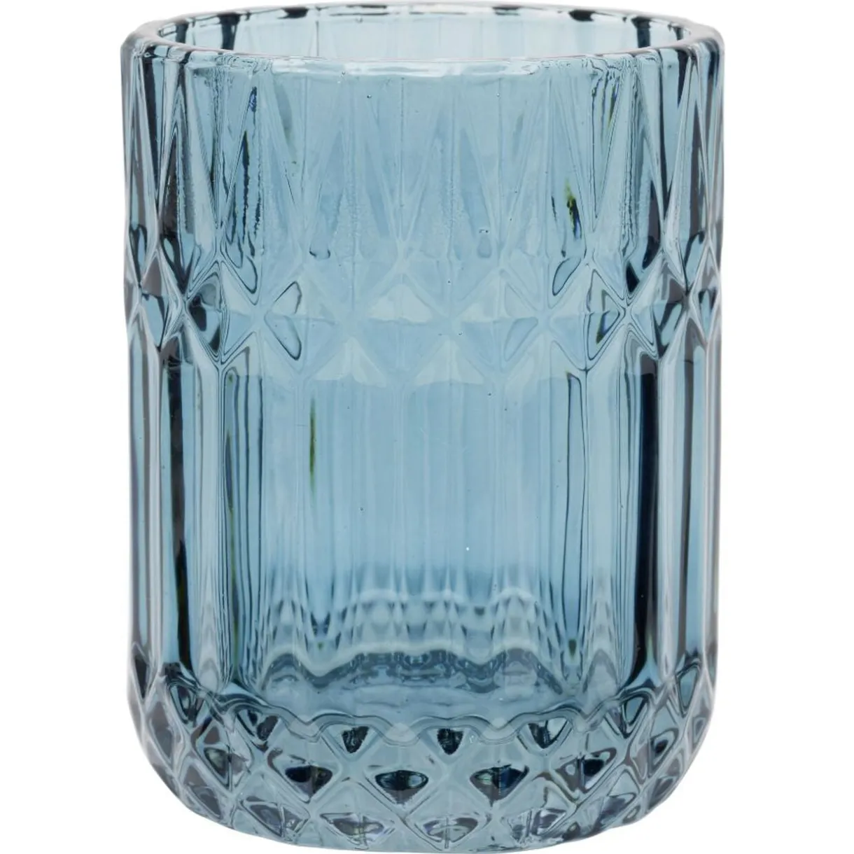 Gobelet en verre effet cristallin bleu Ø8xH10,5cm < Gifi Online