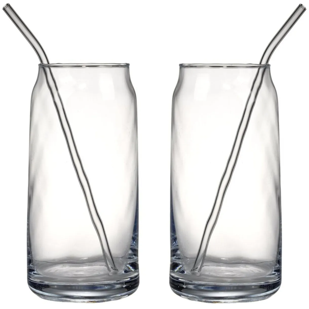 Gobelet et paille en verre transparent 45cl x2 < Gifi Hot