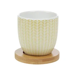 Gobelet à expresso avec sous tasse en bambou x4 < Gifi Outlet